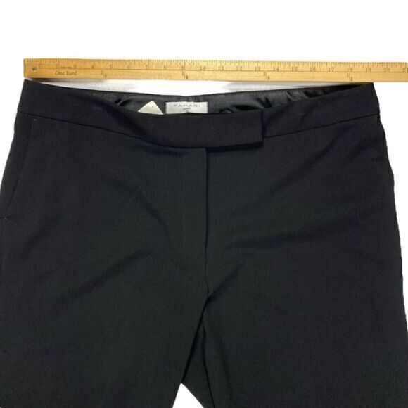 Tahari Pants Women 16 Black High Waisted Straight Leg Officecore Dress Pants NWT - Picture 8 of 14